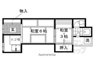 泉川町アパート【107号室】の間取り