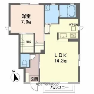 グリーン・コート【101号室】の間取り