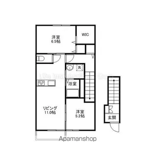 アルブルパイン瀧町【202号室】の間取り