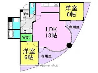 ミルプラトー甲子園【1階】の間取り