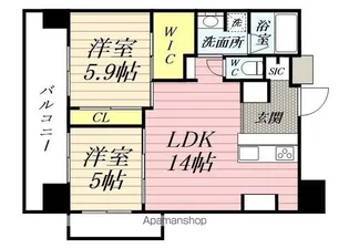 ART RESIDENCE IN MISATO CHUO【3階】の間取り