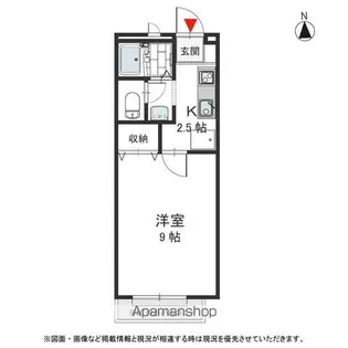 北壱番館【105号室号室】の間取り