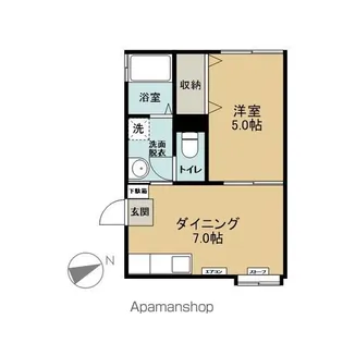 レインボーハイムⅡ【204号室】の間取り