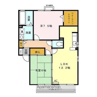 ロイヤルコート B【2階】の間取り