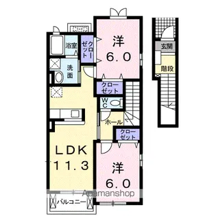 カスタニエン【2階】の間取り