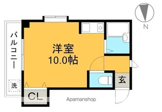 ハイツ六泉Ⅱ【3階】の間取り