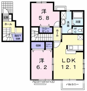 アレグレッチェ A【2階】の間取り