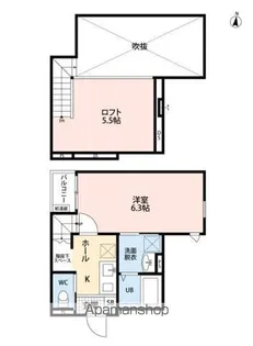 1Kの間取り画像