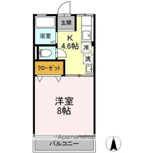 ソレイユあさか【1階】の間取り