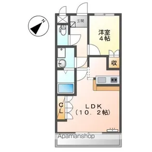 ツインダイスB【205号室】の間取り