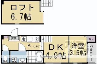 ハーモニーテラス淀新町II【103号室】の間取り