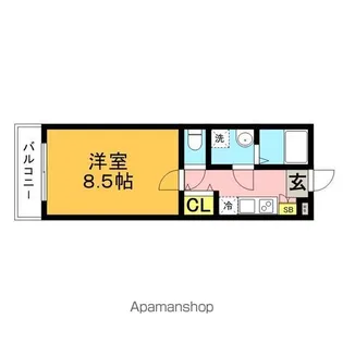 メルディアン九工大前【202号室】の間取り