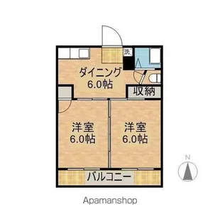 平野台ハイツ【2階】の間取り