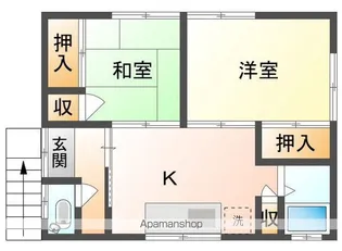中山アパート【2階】の間取り