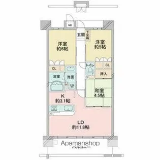 フロンティアタワー日本橋【8階】の間取り