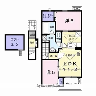 エスポワール ほたる野Ⅱ【2階】の間取り