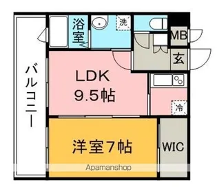 HF大濠レジデンスBAYSIDE【9階】の間取り