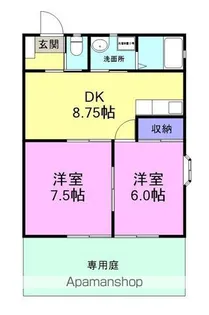 メゾンコクシネル【101号室】の間取り