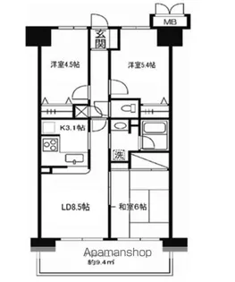 RJRリクロス立石【3階】の間取り