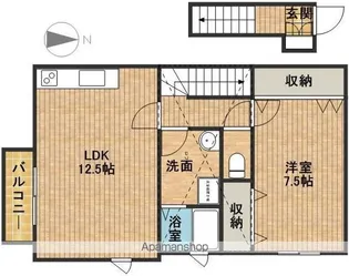MICCHY’SⅢ【201号室】の間取り