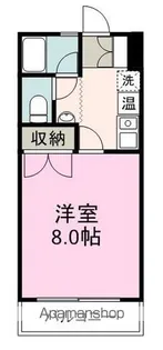 ハイムタミヤ曲金【104号室】の間取り