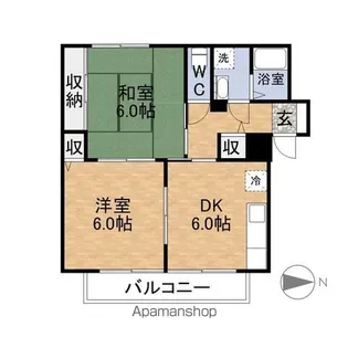 ラ・ヴィオレット【201号室】の間取り