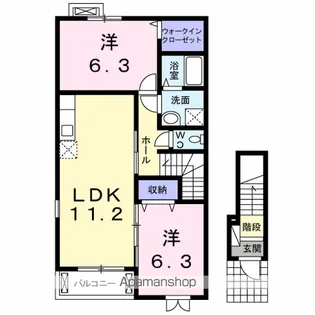 リバーサイドレジデンス B【2階】の間取り