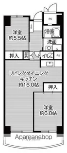 ビレッジハウス香椎浜タワー【12階】の間取り