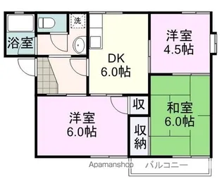 エステート月見【2階】の間取り