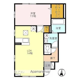 カメリアコート【Ⅰ-101号室】の間取り