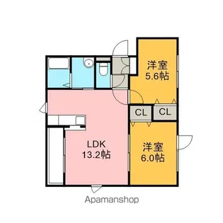 アロージュ【102号室】の間取り