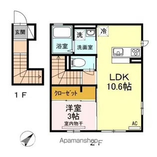 小松島ハイツ【2階】の間取り