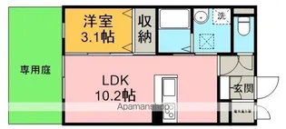 ラ・リヴェール【1階】の間取り