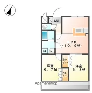 ノーブル【203号室】の間取り