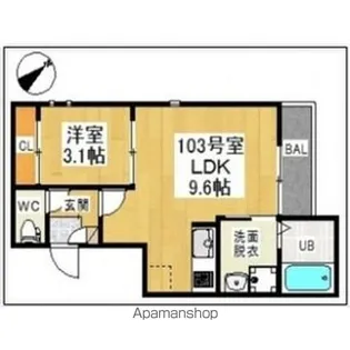 GRANDTIC DORF新栄【1階】の間取り