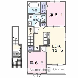 グレイス行橋西泉【2階】の間取り