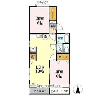 レジデンスT・H I号館【2階】の間取り