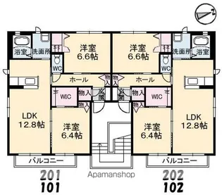 パールハイツ I棟【2階】の間取り