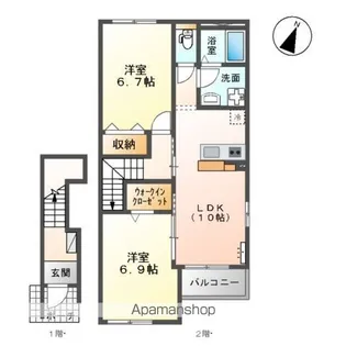 トリアフォスⅡ【2階】の間取り