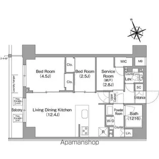 コンフォリア東葛西【2階】の間取り