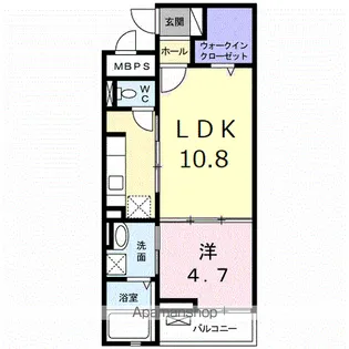 クレメントウエストクルメ【2階】の間取り