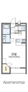 レオパレスグランドカメリアⅦ【208号室】の間取り