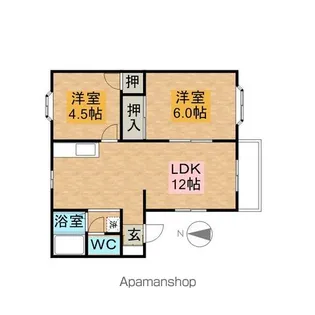 コーポサフラン【202号室】の間取り