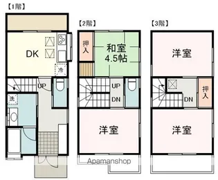 静岡県静岡市葵区田町1丁目【一戸建】の間取り