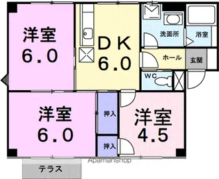 プラドール池田B【1階】の間取り