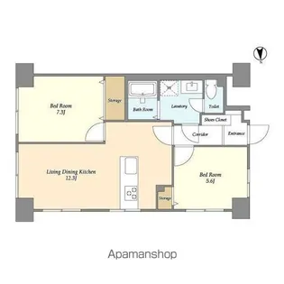 ロイヤルキャステージ恋ヶ窪【2階】の間取り