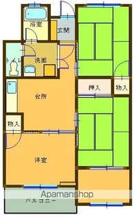 宮島パークハイネス【305号室】の間取り