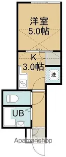 パレス深堀【206号室】の間取り