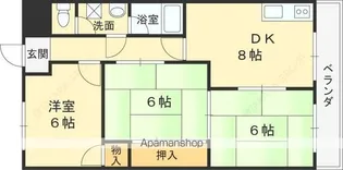 ウエストハイツP1【5階】の間取り