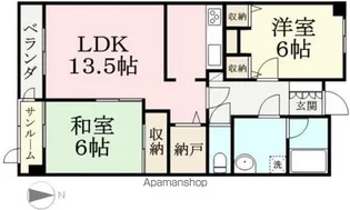 グランメゾン老松【302号室】の間取り